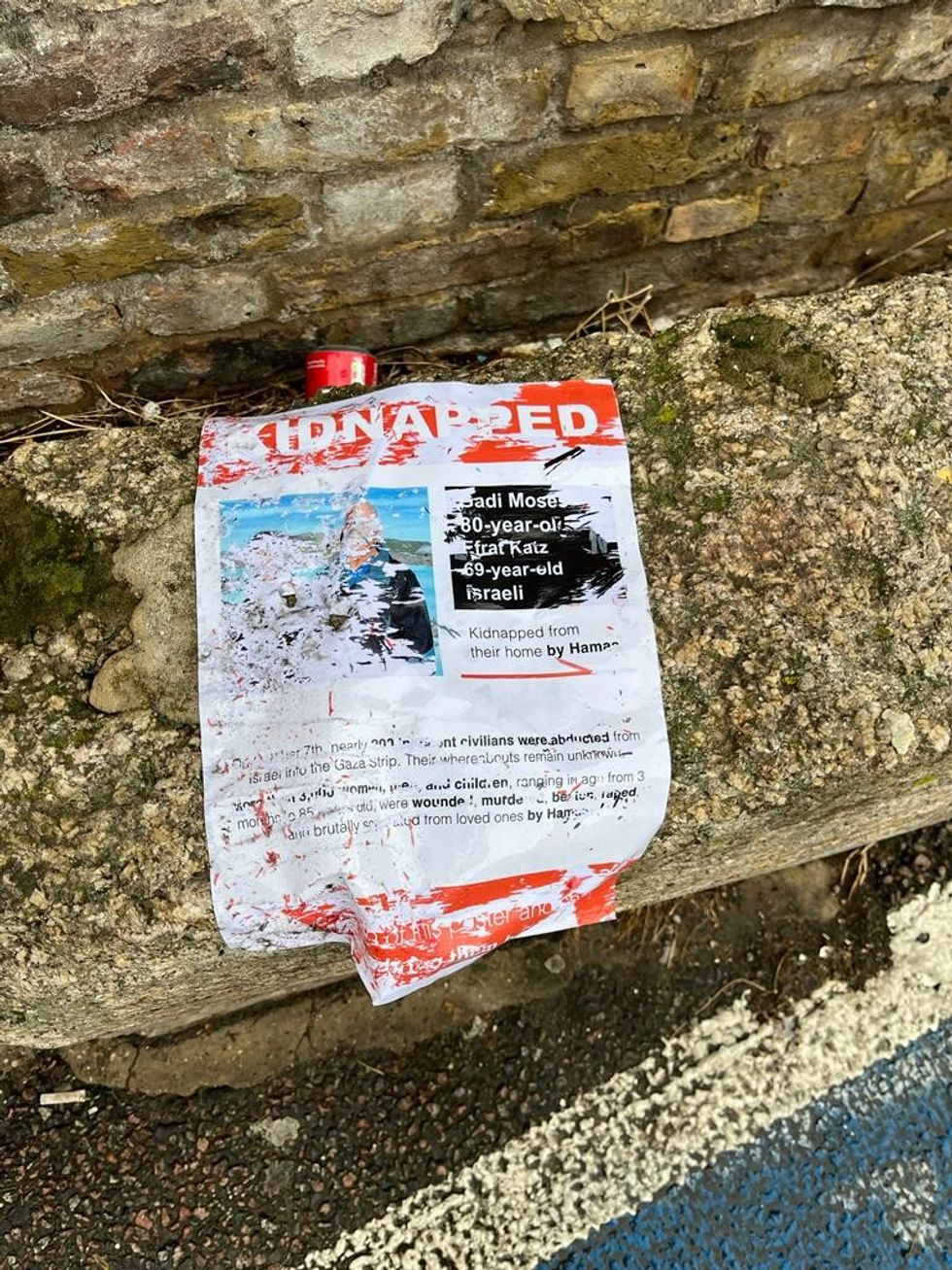 Ripped down poster