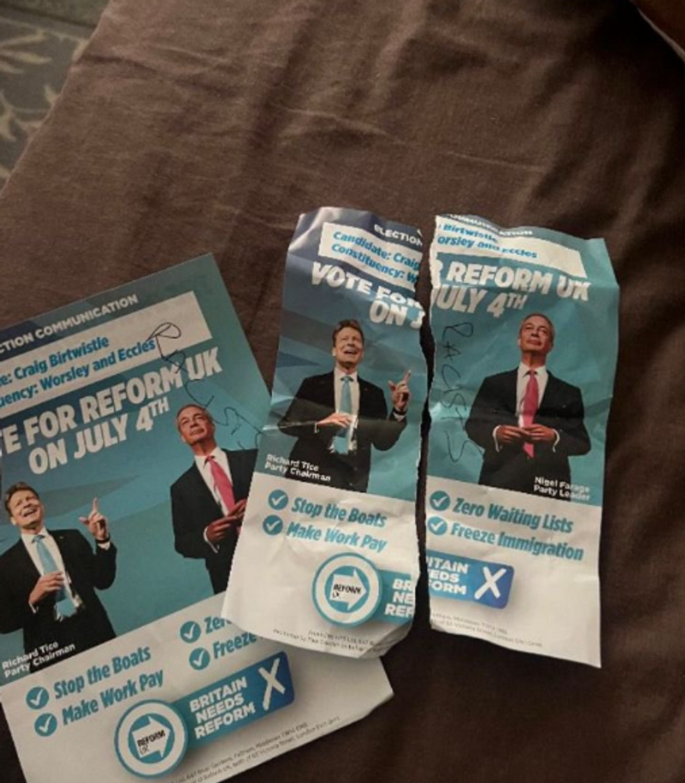 Ripped leaflet