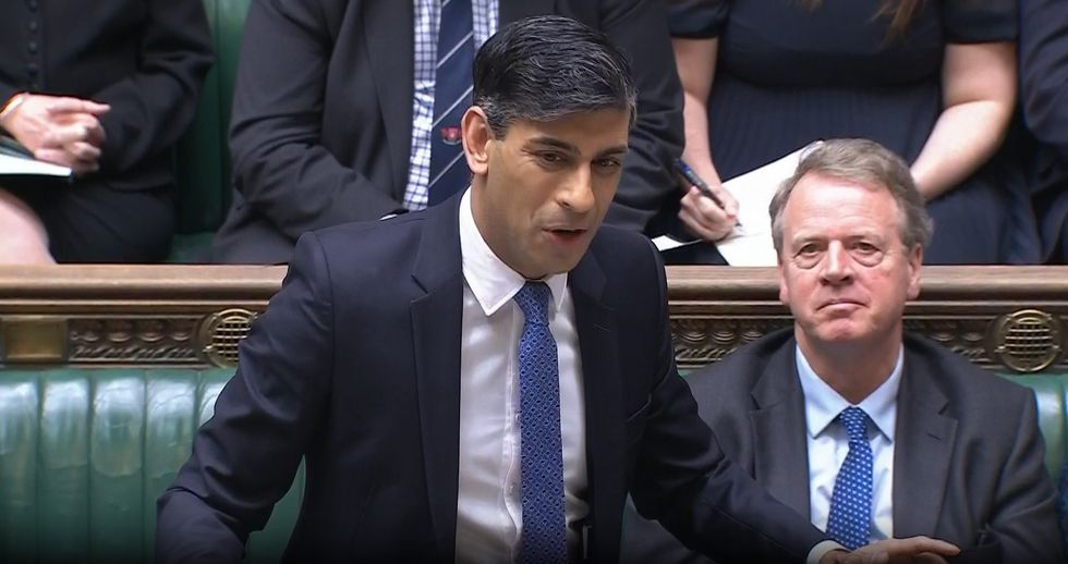 Rishi Sunak addresses the Commons