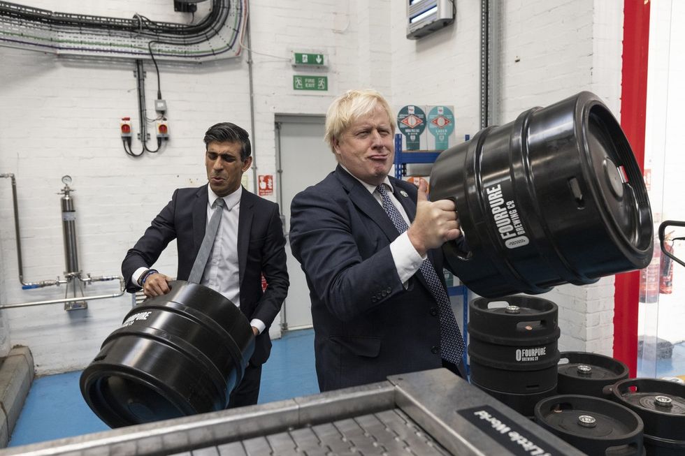 Rishi Sunak and Boris Johnson