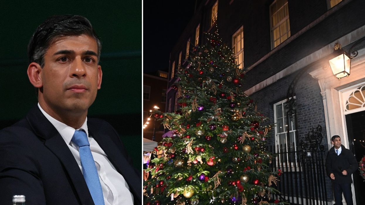 Rishi Sunak and Christmas tree