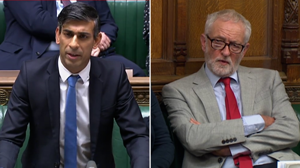 Rishi Sunak and Jeremy Corbyn