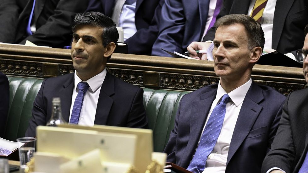 Rishi Sunak and Jeremy Hunt in House of Commons