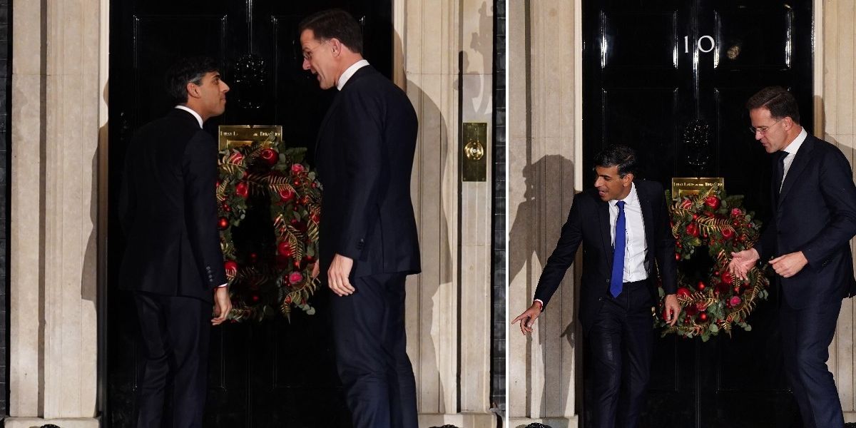 NextImg:Rishi Sunak suffers embarrassing gaffe as he gets LOCKED OUT of No10 after nightmare week