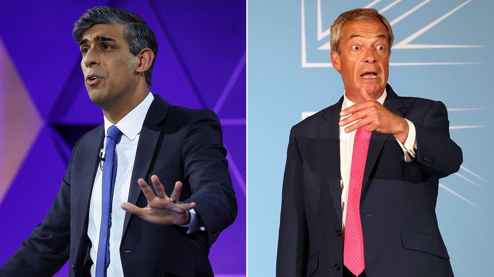 Rishi Sunak and Nigel Farage