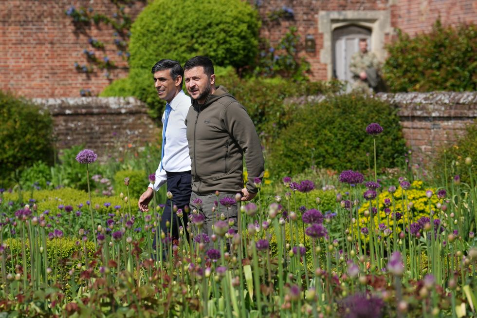 Rishi Sunak and Volodymyr Zelensky at Chequers