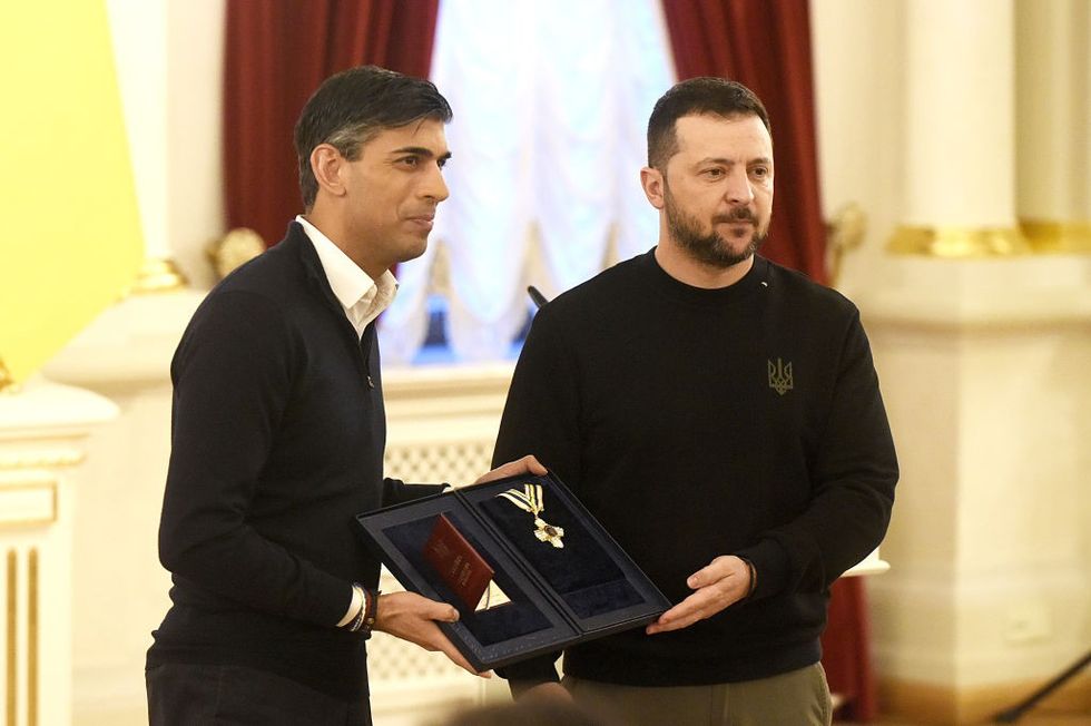 Rishi Sunak and Volodymyr Zelensky