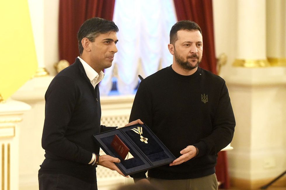 Rishi Sunak and Volodymyr Zelensky