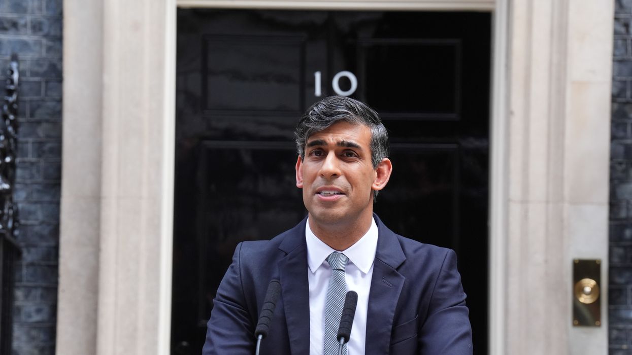 Rishi Sunak announces resignation as Leader of the Conservative Party outside Downing Street