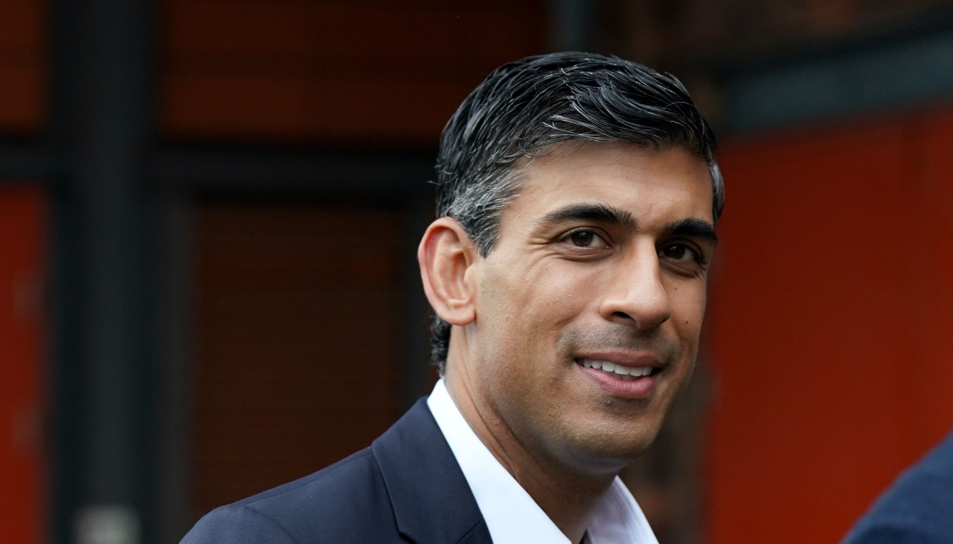 Rishi Sunak arrives for the Tory leadership debate live