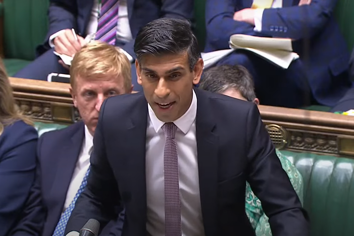 Rishi Sunak at Prime Minister's Questions today