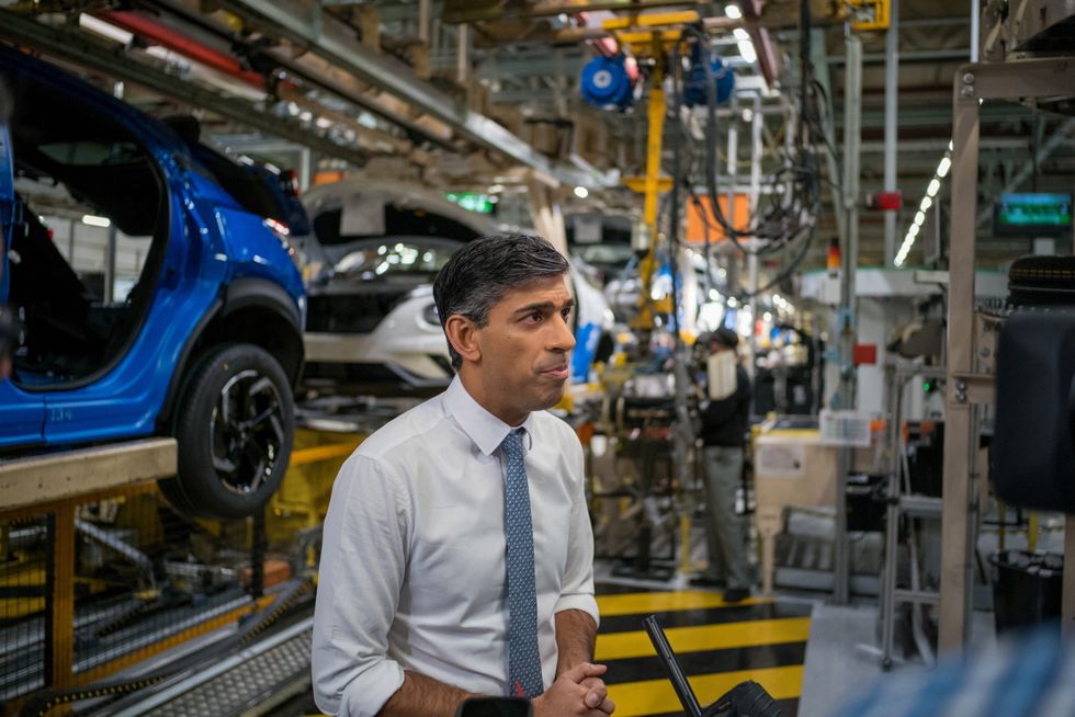 Rishi Sunak at the Nissan Sunderland plant