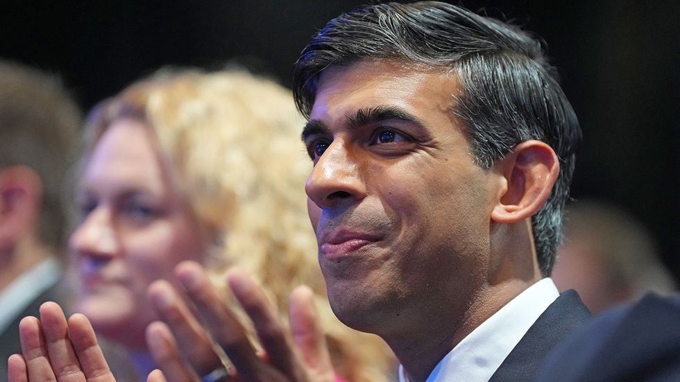 Rishi Sunak attends the Conservative Party Conference in Manchester