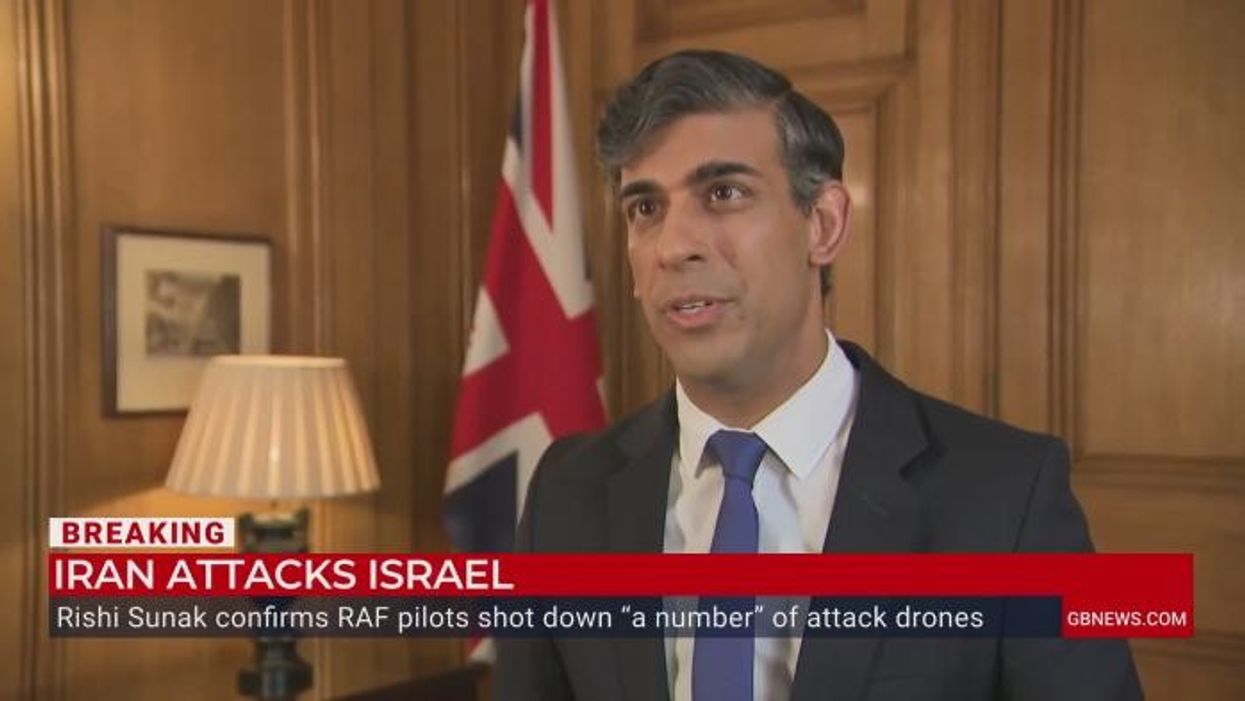 WATCH: Prime Minister Rishi Sunak claims a 'number of drones' shot down by RAF after Israel attack