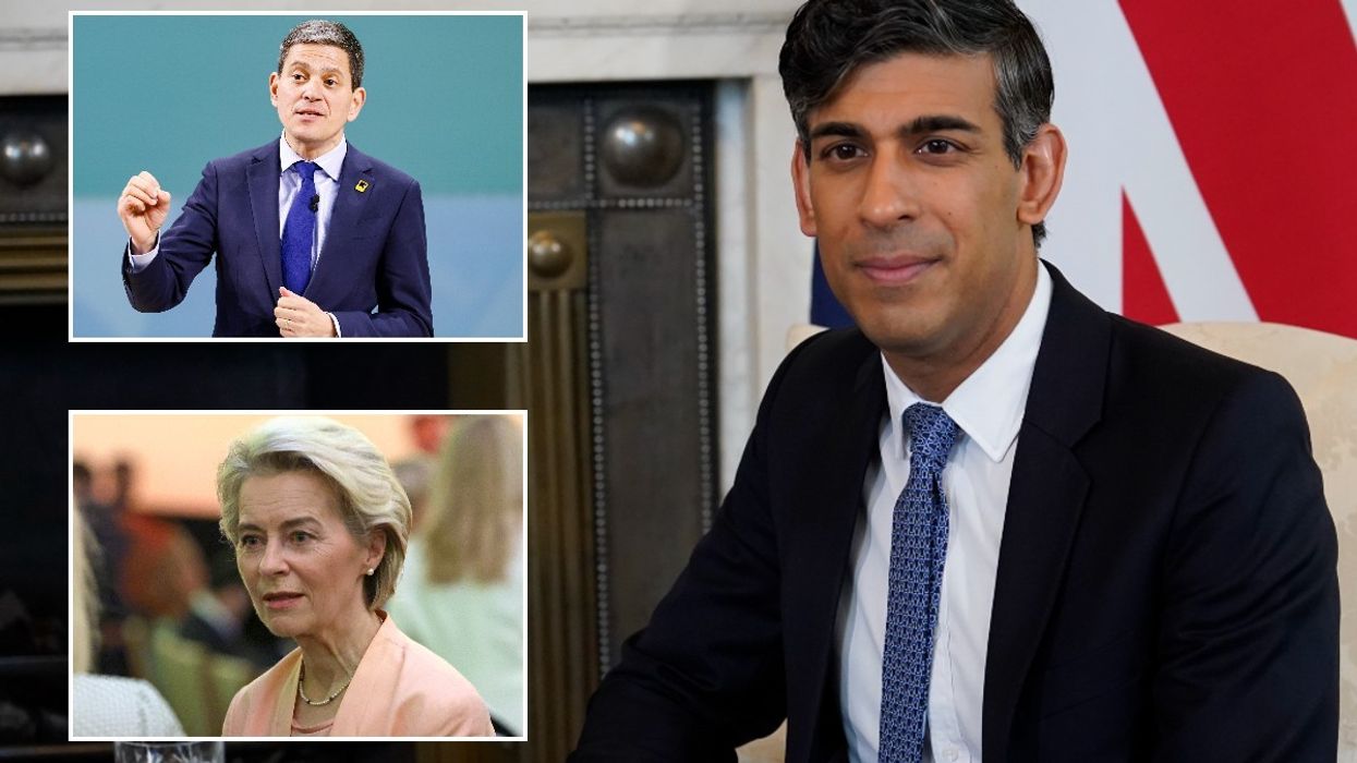 Rishi Sunak, David Milliband and Ursula von der Leyen