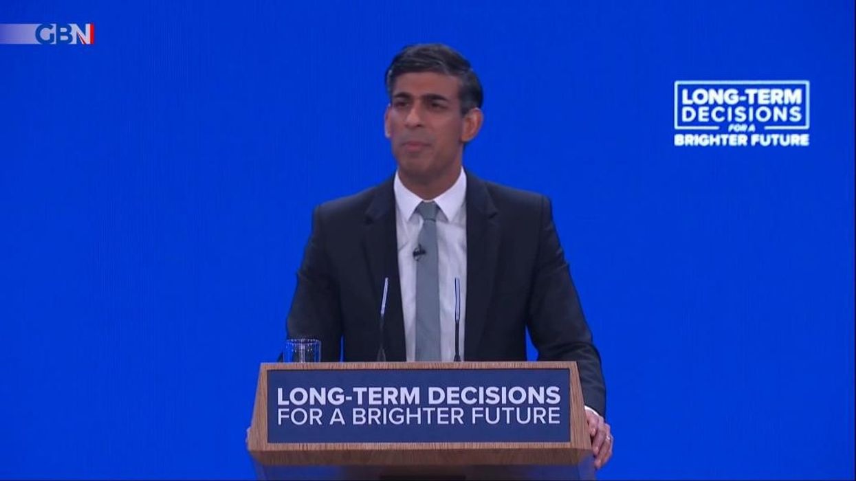 Rishi Sunak delivers speech at the Conservative Party Conference