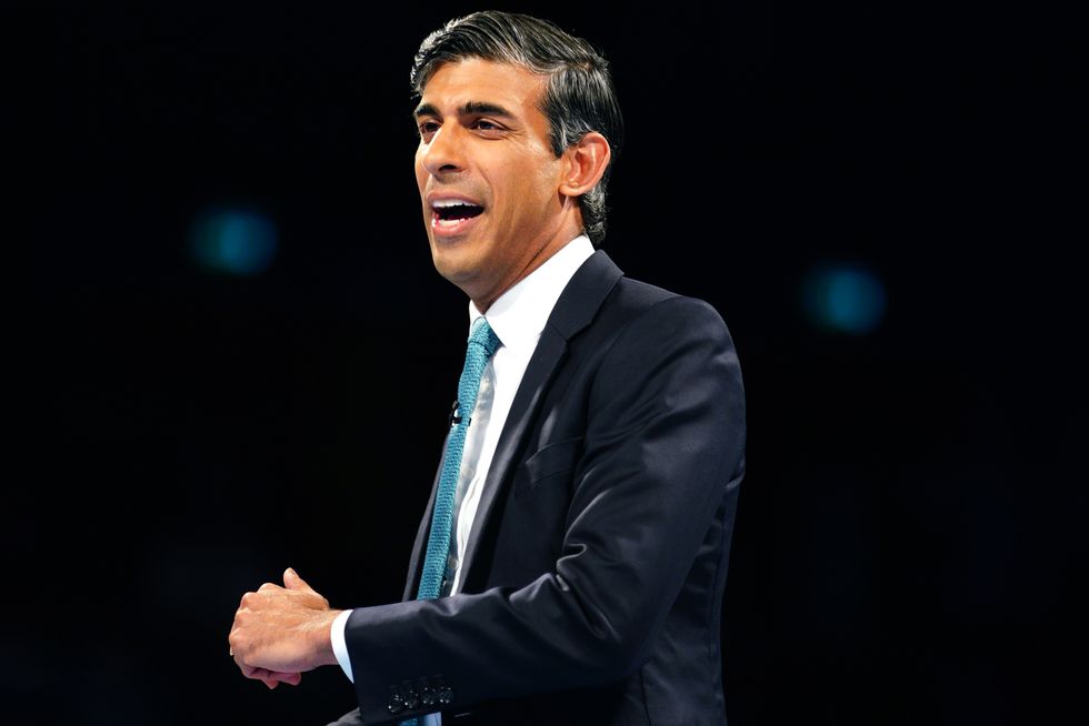 Rishi Sunak during a hustings event in Cheltenham, as part of the campaign to be leader of the Conservative Party and the next prime minister. Picture date: Thursday August 11, 2022.