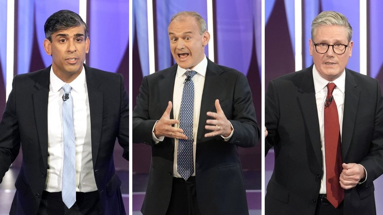 Rishi Sunak, Ed Davey and Keir Starmer