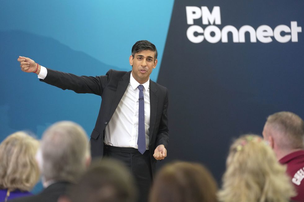 Rishi Sunak giving a speech