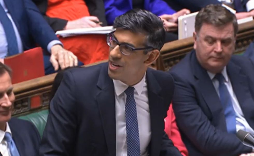 Rishi Sunak in the House of Commons