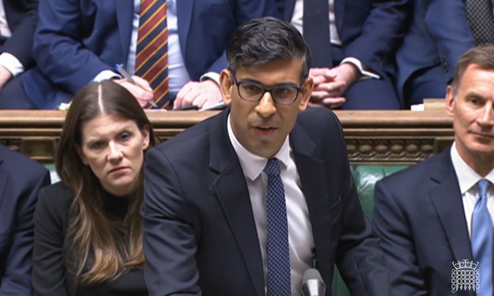 Rishi Sunak in the House of Commons