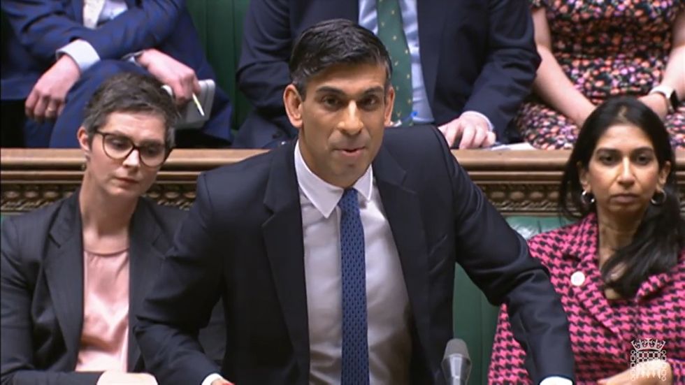 Rishi Sunak in the House of Commons