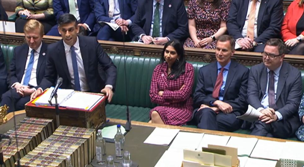 Rishi Sunak in the House of Commons