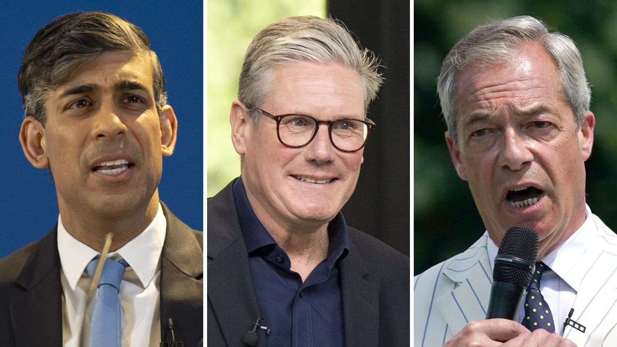 Rishi Sunak, Keir Starmer and Nigel Farage in pictures