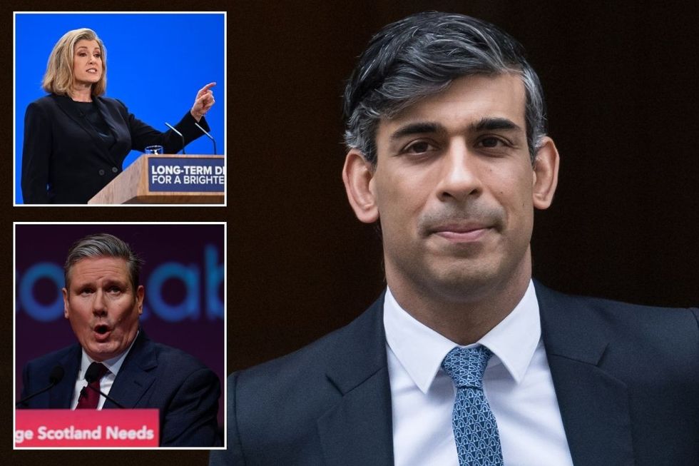 Rishi Sunak, Keir Starmer and Penny Mordaunt