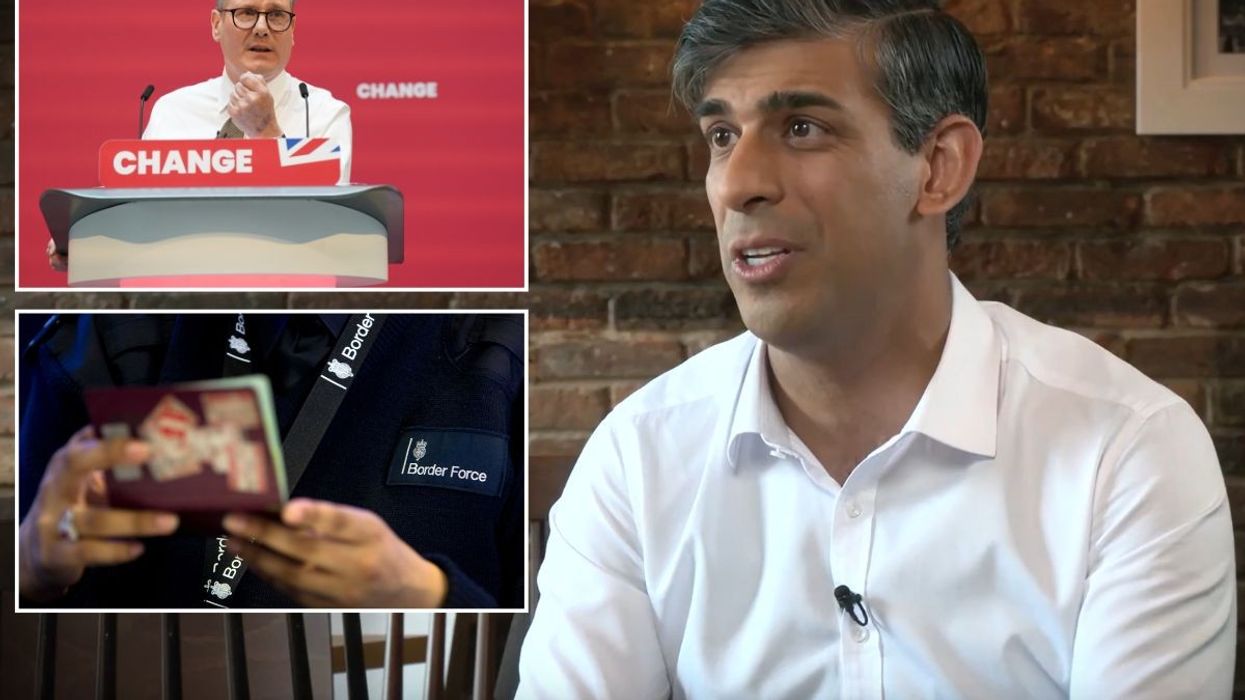 Rishi Sunak, Keir Starmer, UK border check