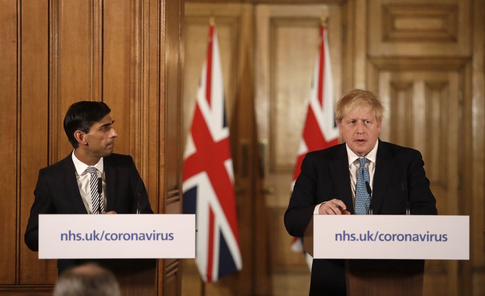 Rishi Sunak (left) and Boris Johnson (right)