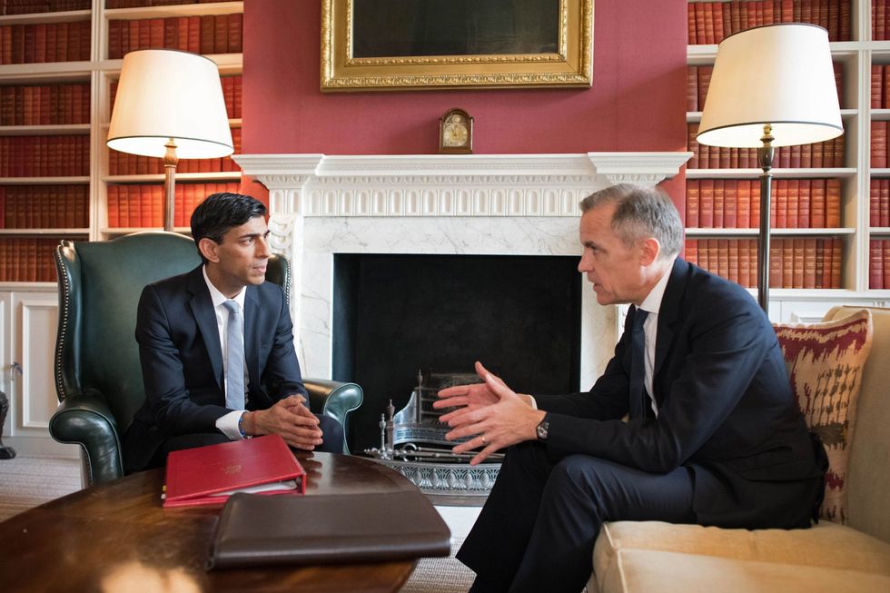 Rishi Sunak (left) and Mark Carney (right)