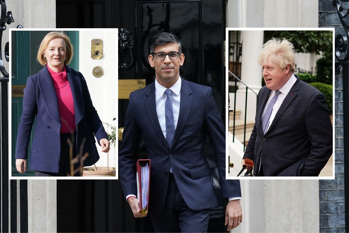 Rishi Sunak, Liz Truss and Boris Johnson