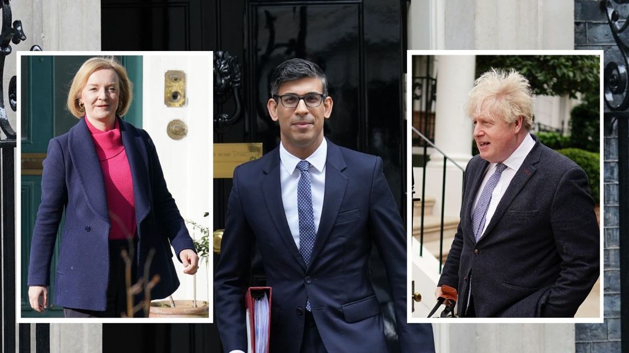 Rishi Sunak, Liz Truss and Boris Johnson