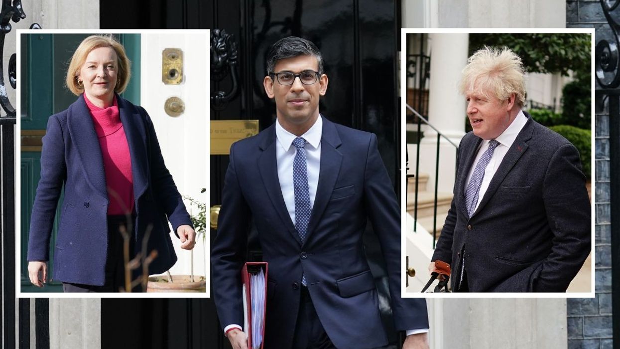 Rishi Sunak, Liz Truss and Boris Johnson