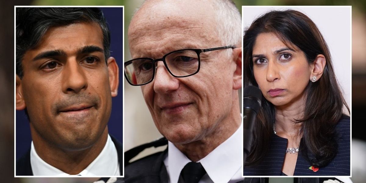 NextImg:Suella Braverman launches explosive attack on 'bias' Met Police as she breaks rank with Sunak