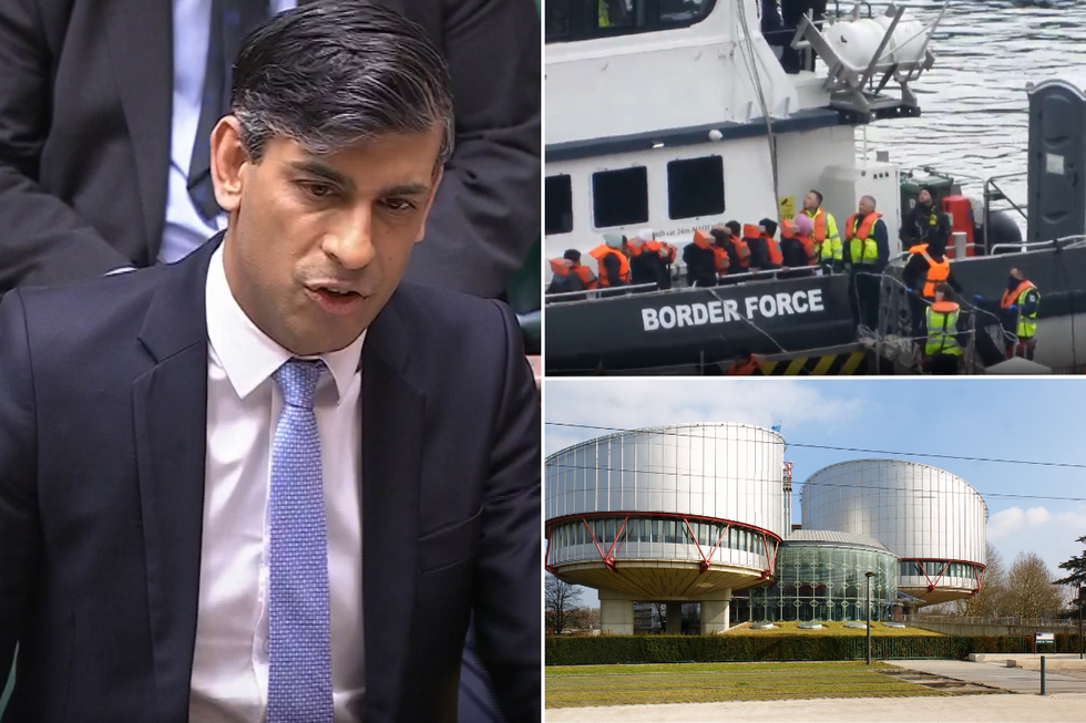 Rishi Sunak, migrants arriving into Britain, European Court of Human Rights