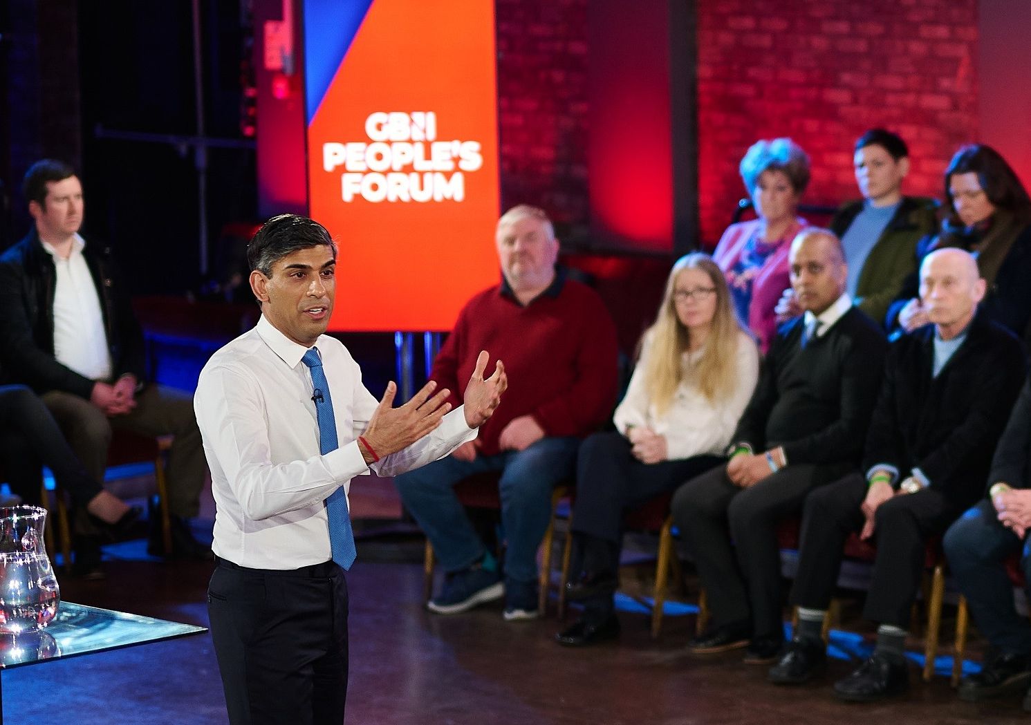 Rishi Sunak replies to audience questions during GB News' first People's Forum