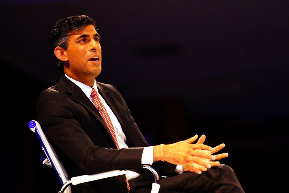 Rishi Sunak speaking at an event at Exeter University as part of his campaign to be leader of the Conservative Party and the next prime minister