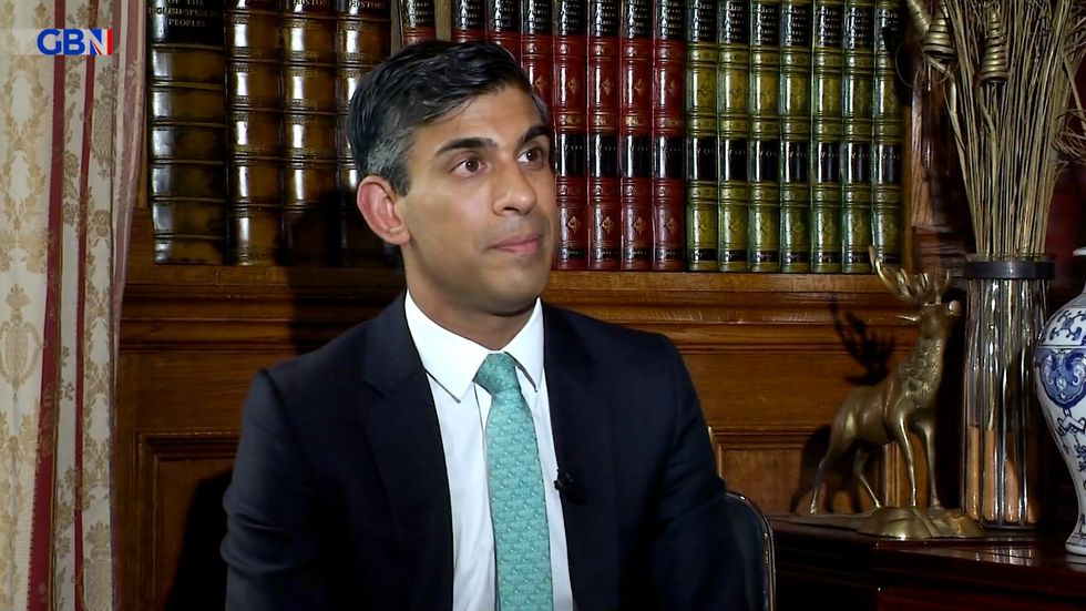 Rishi Sunak speaking exclusively to GB News