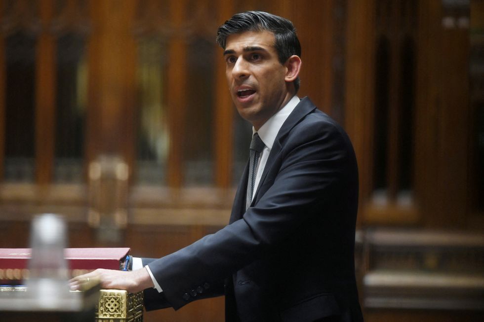 Rishi Sunak unveiling his Spring Statement, for which he is under intense scrutiny