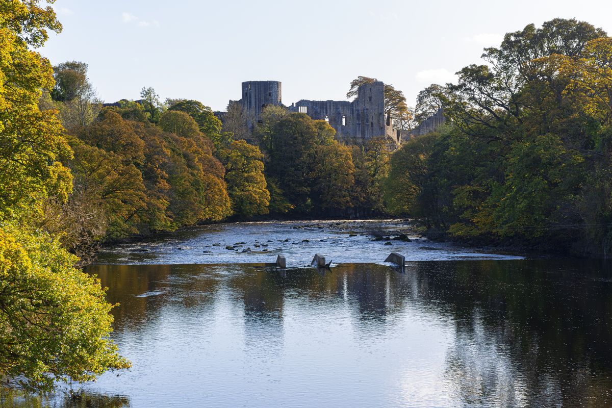 River Tees with a view of Barnard Castle