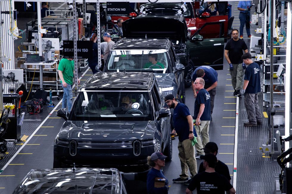 Rivian production facility in Normal, Illinois
