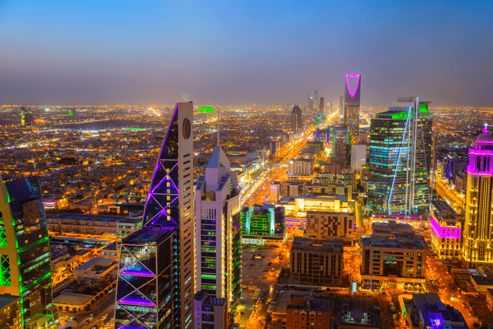 Riyadh cityscape at night