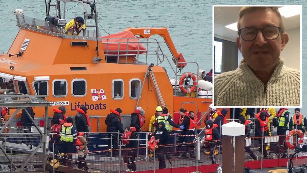 RNLI boat and David Wimble