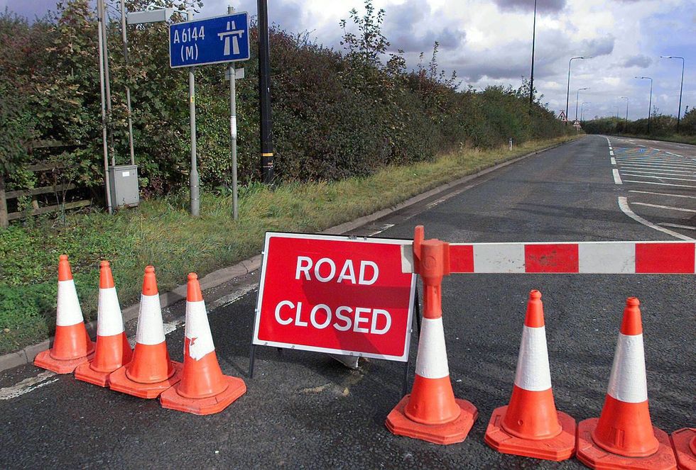 Road closed for maintenance