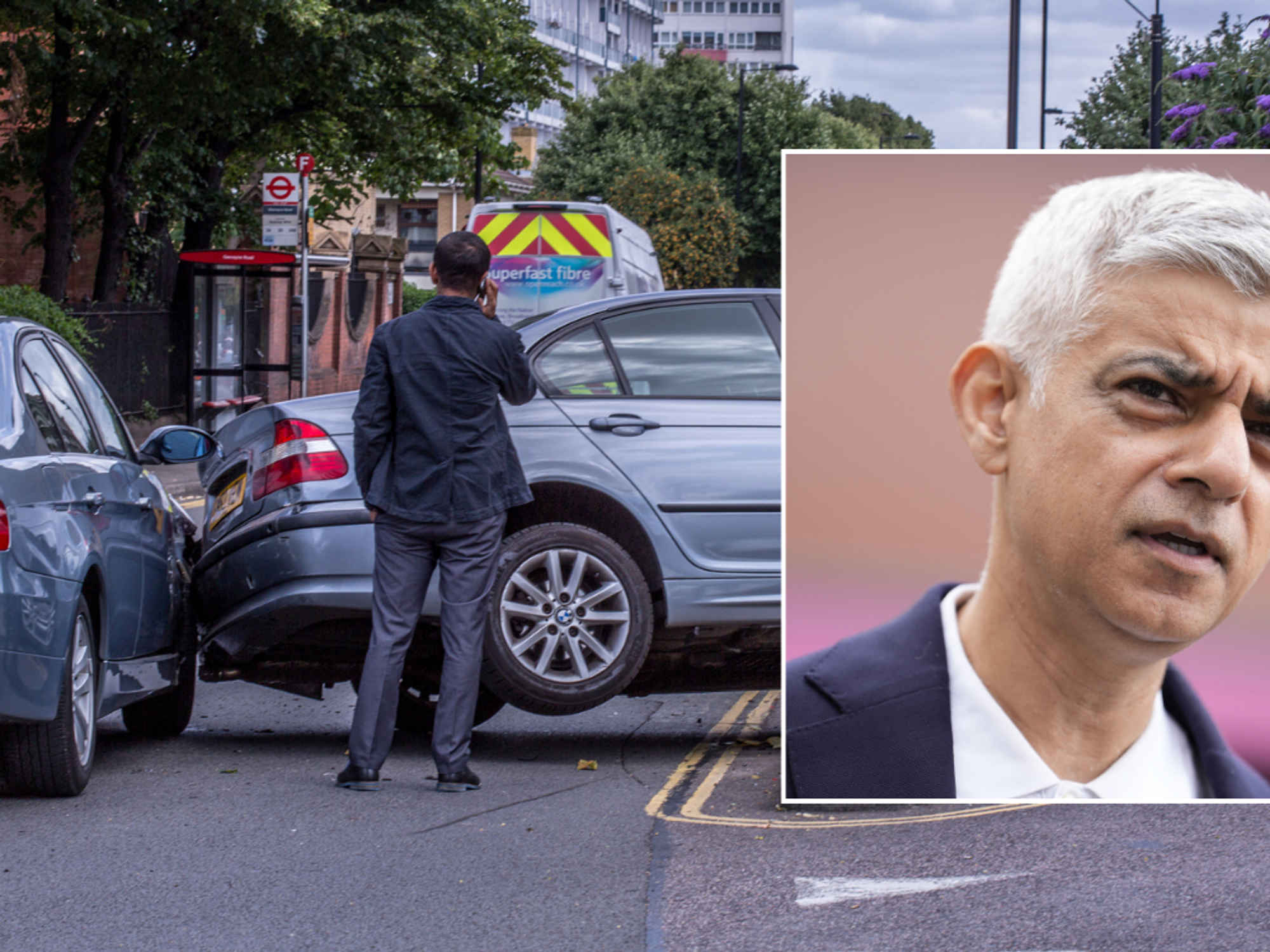 Road collision and Sadiq Khan