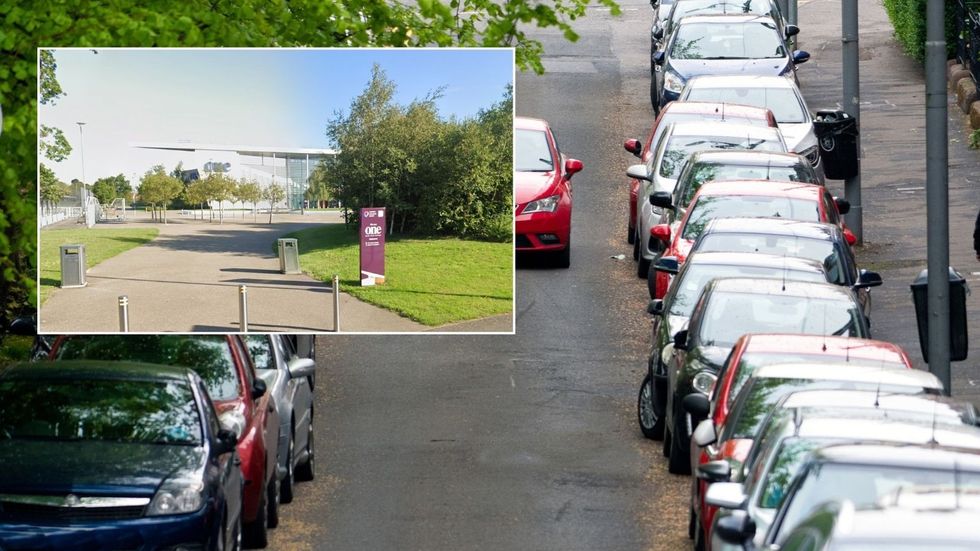 Road in Ipswich alongside inset of One Sixth Form College