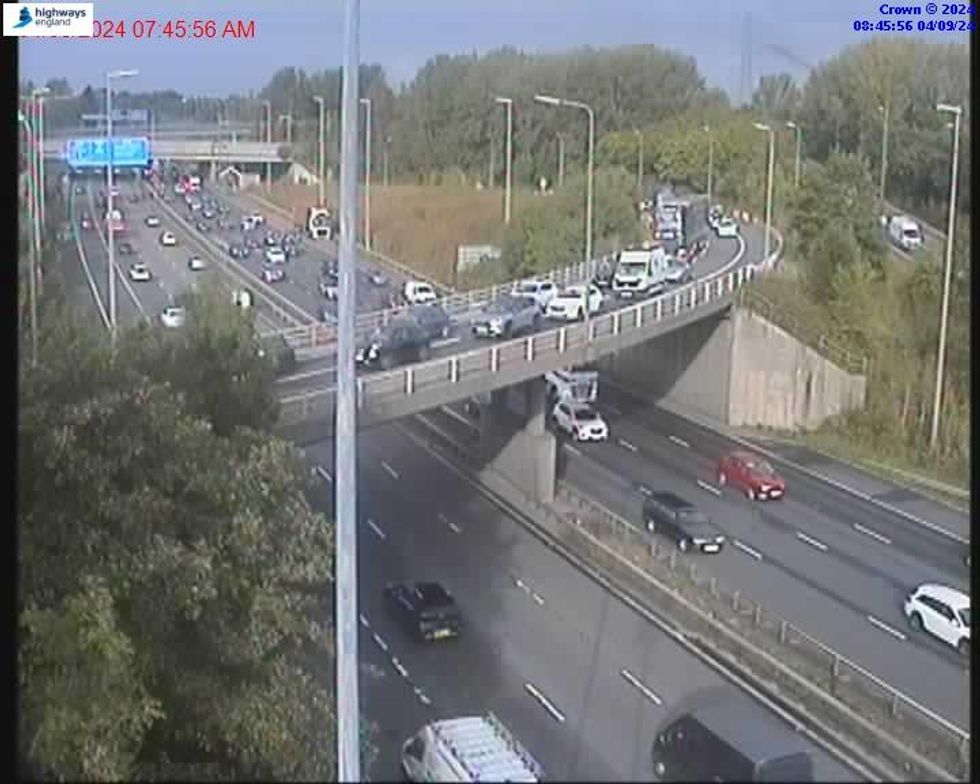 Road traffic queues on the M60