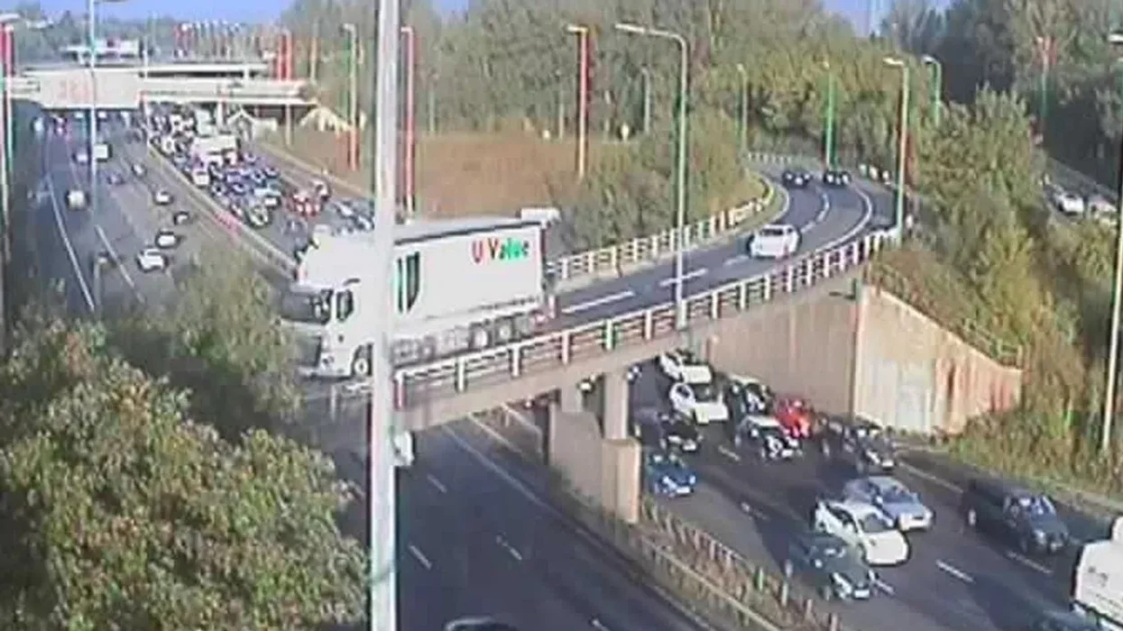 Road traffic queues on the M60